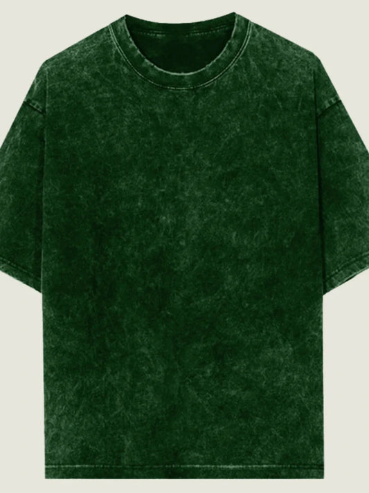 Oversized Acid Wash Bottle Green Tshirt