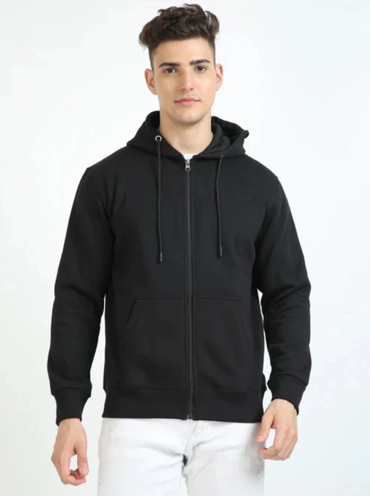 Unisex Zip Hoodie - Black