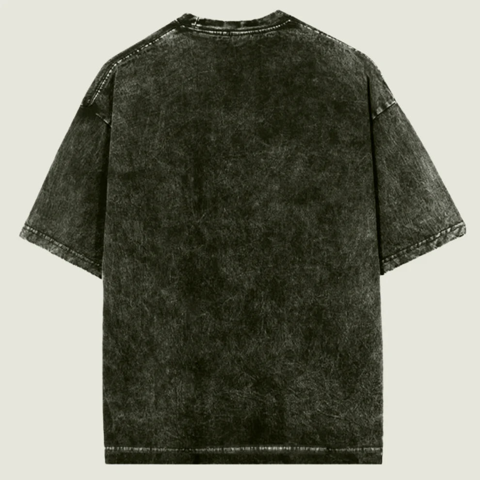 Oversized Acid Wash Olive Green Tshirt